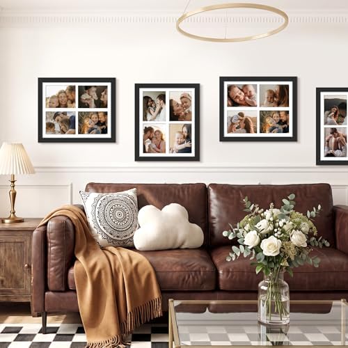 DUENPY 4 Pack 12x16 Collage Frame For 4 5x7 Photos Black - Image 5