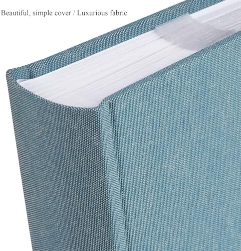 1DOT2 Photo Album with Writing Space, 100 Pages, Linen Cover, Cyan Blue - Image 3