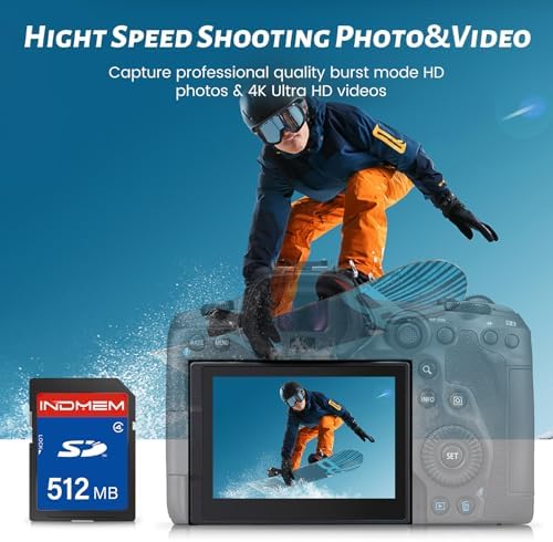 512MB SD Card (5 Pack), SD Flash Memory Cards UHS-I U1 Class 4 High-Speed Full HD Video Compatible with Digital Point-and-Shoot Cameras, HD Camcorders, DSLR and PC - Image 4