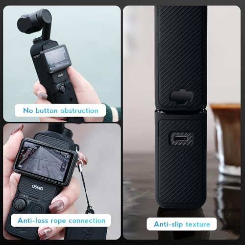 Silicone Case for DJI Osmo Pocket 3/Xtra Muse, Black - Image 5