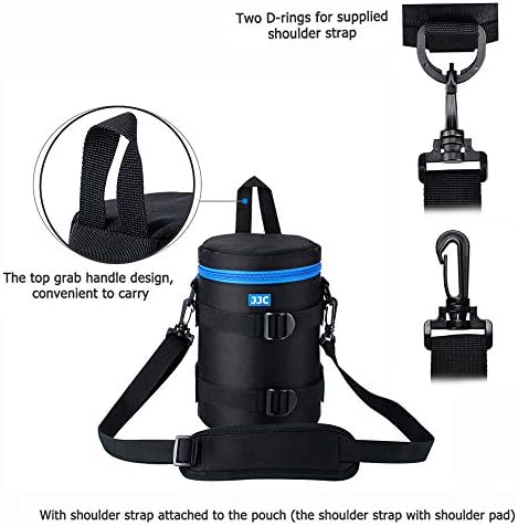 JJC Camera Lens Case Pouch, Padded Bag Fits Lens up to 4.3 x 7.5 (D x L) - Image 2