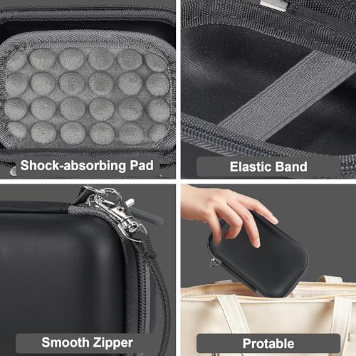 Leayjeen Small Camera Case for Canon PowerShot ELPH/IXUS - Black - Image 4