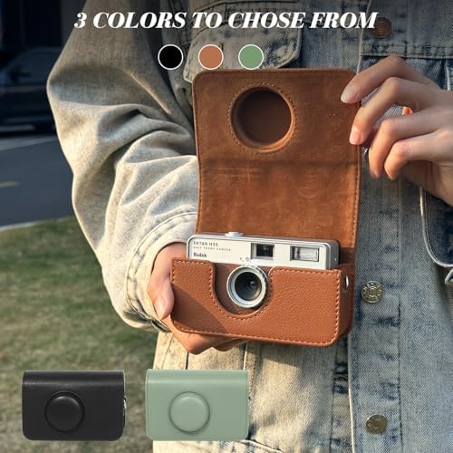 Camera Case for KODAK EKTAR H35 H35N Half Frame Film Camera, Brown - Image 6