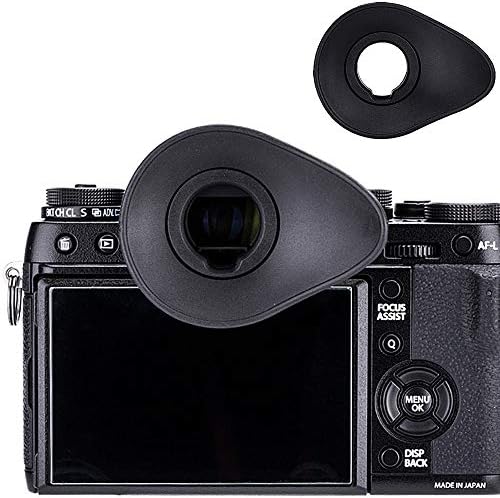 JJC Oval Shape Eyecup Eyepiece Eyeshade EC-XH W Replacement for Fuji X-T5 X-T4 X-T3 X-T2 XT4 XT3 XH2 GFX100S GFX100 GFX 50S GFX50S II Camera Viewfinder Replace Fuji Eye Cup EF-XTS EF-XTM EF-XTL EC-XHW by JJC