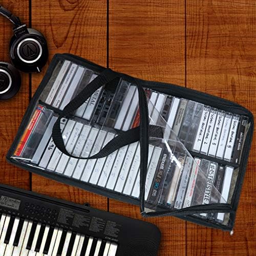 Evelots Cassette Tape Storage Bag, Holds 100 Tapes with Cases - Image 2