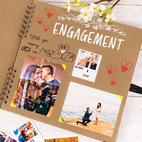 Scrapbook Album, 80 Pages, 11 x 11 Inch, Brown Photo Album, Scrap Book - Image 7