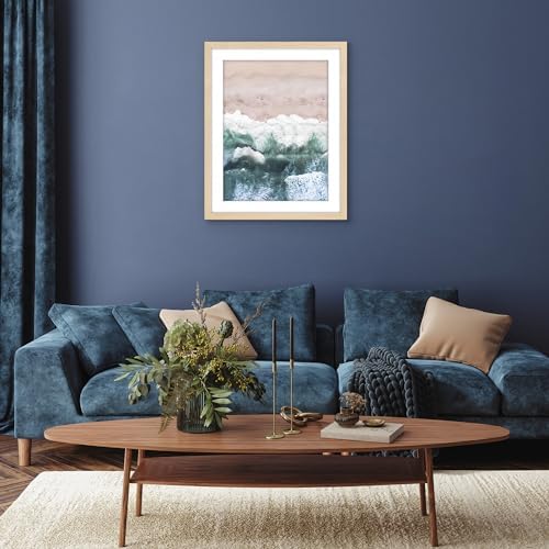 Americanflat 22x28 Poster Frame - Matted to 18x24 - Natural Oak - Image 4