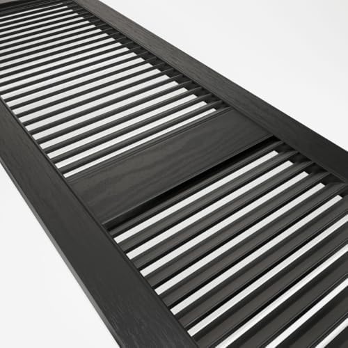 Ekena Millwork Lifetime Vinyl LL1S12X04300BL Standard Cathedral Top Center Mullion, Open Louver Vinyl Shutters, w/Installation Shutter-Lok's & Matching Screws (Per Pair), 12"W x 43"H, Black - Image 7