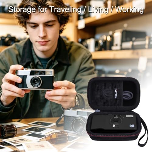 L LTGEM Case Compatible with KODAK Snapic A1 35mm Film Camera, Hard Travel Carrying Camera Case for KODAK Snapic A1(Black) - Image 4