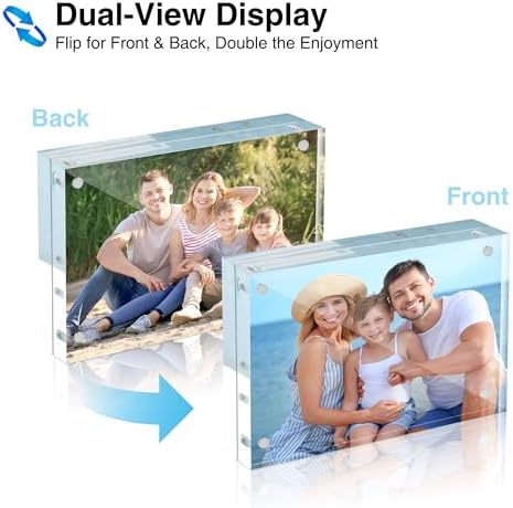 HOUSE DAY Acrylic Picture Frames 3.5x5,1Pack Magnetic 3.5 x 5 Picture Frame - Image 3