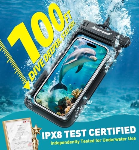 Hiearcool Waterproof Phone Pouch, Waterproof Phone Case, 4-Pack Black - Image 2
