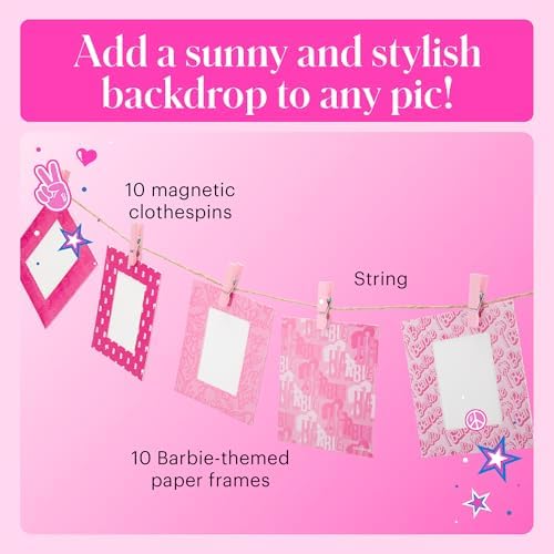 Kodak x Barbie Step Slim Wireless Instant Portable Photo Mobile Printer Gift Bundle (Signature Style)+ Barbie Camera Case, Photo Album, Sticker & Hanging Frames, 50 Stickers + Zink Paper (20 Sheets) - Image 6