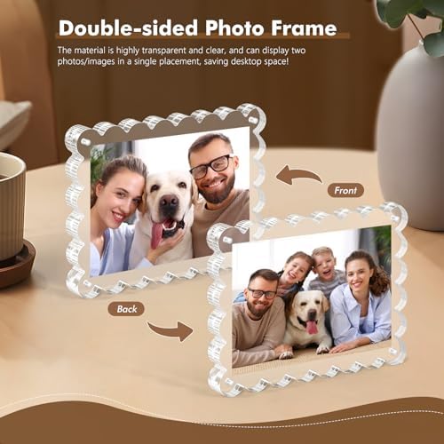Chivalral 5x7 Magnetic Acrylic Frames 3 Pack,10+10mm Desktop Displays - Image 5