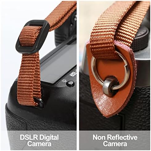 Padwa Lifestyle Japanese Brown Printed Floral Camera Strap - 2" Wide Double Layer Cowhide Head Camera Straps for Photographers, Universal Neck & Shoulder Cotton Padded Vintage Strap for Cameras - Image 3