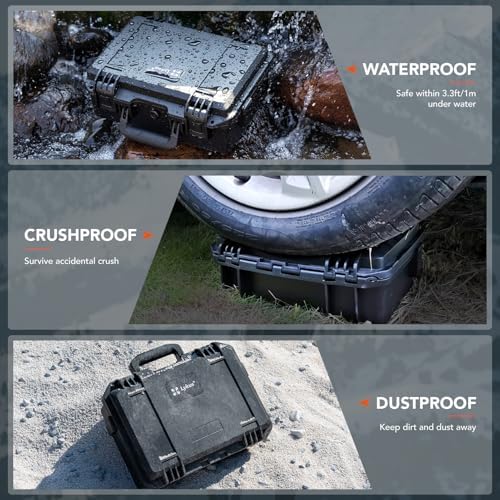 Lykus HC-3910 Waterproof Hard Case with Foam, Inner Size 14.76*7.91*3.86in - Image 4