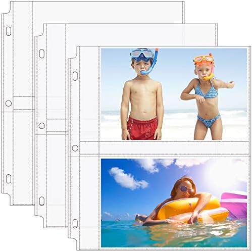 MaxGear 30 Pack 5x7 Photo Sleeves for 3 Ring Binder (120 Pictures),2 Pocket by MaxGear