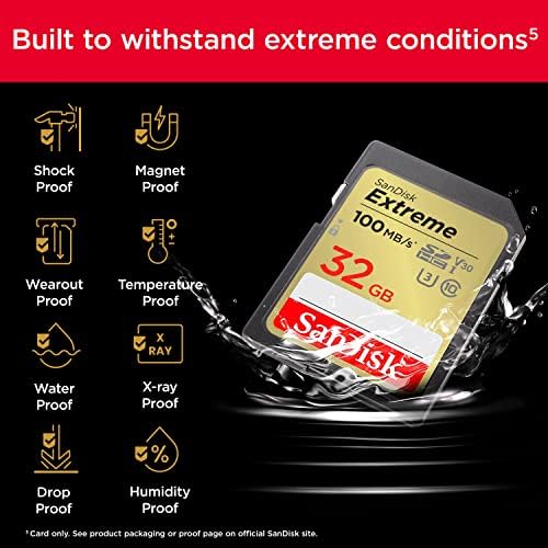 SANDISK 32GB Extreme SDHC UHS-I Memory Card - C10, U3, V30, 4K, UHD, SD Card - SDSDXVT-032G-GNCIN - Image 5