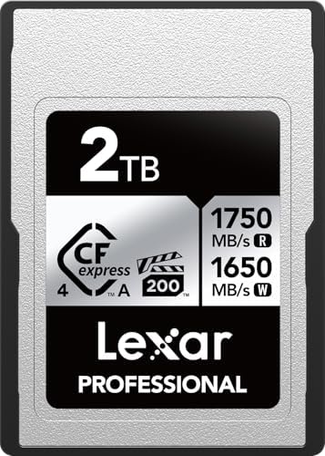 Lexar 2TB CFexpress Type A Silver 4.0 Card, 1750/1650 MB/s, 8K Video by Unknown