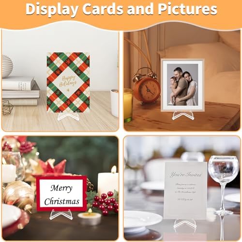 NIUBIER Card Display Stand, Arcylic Card Holder, Clear Mini Easel 2.7 in - Image 3