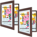 2 Pack 10x12.5 Front-Opening Kids Artwork Frames Changeable (Walnut) by GoldenStateArt