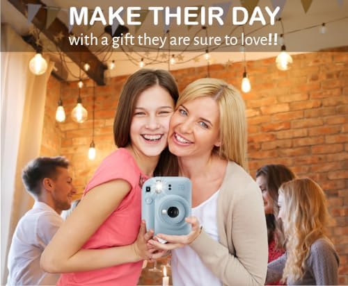 Fujifilm Instax Mini 12 Instant Film Camera Pastel Blue, Fujifilm Instax Mini Twin Pack Instant Film 20 Prints, Prtotective Case, Gift Bundle - Image 7