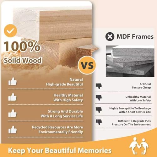 Egofine 5x7 Picture Frames Set of 4, Made of Solid Wood Covered by Plexiglass 3.5x5 and 4x6 with Mat or 5x7 without Mat, for Table Top Display and Wall Mounting Photo Frame, Driftwood Black - Image 4