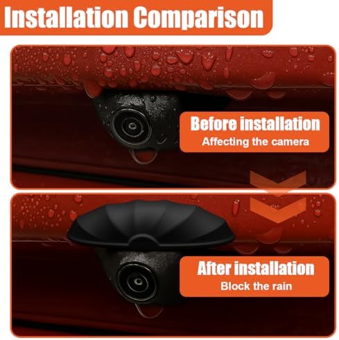 YoRise Car Rear View Camera Protection, Silicone Anti-Rain Waterproof Reversing Camera Cover for Clear Image, Automotive Backup Cameras Modification Accessories for Car, Truck (Black) - Image 4