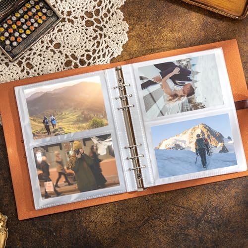 Leather Photo Album for 4x6 Pictures Photo Book With 30 Writing Paper for Family Wedding Anniversary Baby Vacation Picture Album (Brown) - Image 6