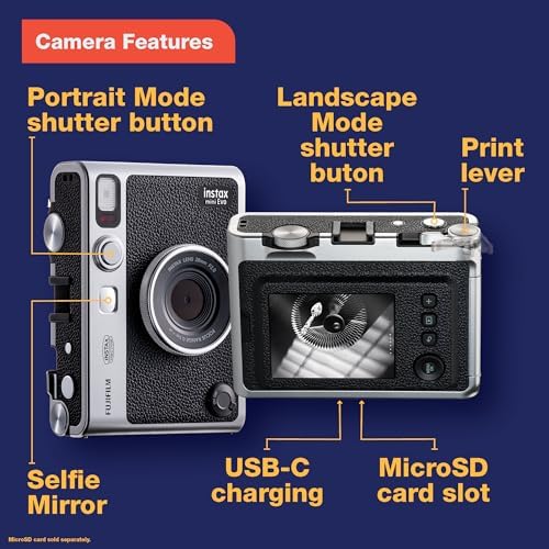 Fujifilm Instax Mini EVO Instant Camera - Brown - Image 5