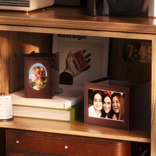 WINKINE Acrylic Instax Mini Frame & Photo Storage Box for Instax Mini 13/12/99/41/Evo Films, 2x3 Film Frame, Vintage Box with Sliding Lid, Amber, 1 Pack - Image 4