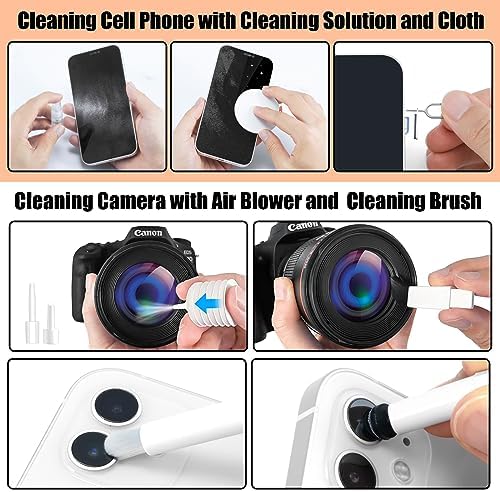 walrfid Laptop Phone Screen Cleaner Kit, Computer Keyboard Brush Cleaning Spray for iPhone AirPods MacBook iPad, 20-in-1 Electronic Device Clean Tool for Camera Earbud Car Screens (White) - Image 5