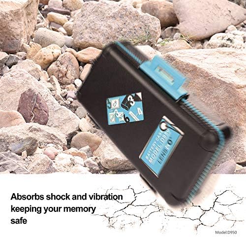 LENSGO Camera Battery Memory Card Case, Memory Card Hard Protector Case Water-Resistant Anti-Shock Storage Box for 3 Camera Batteries 3 XQD or 3 CF Cards 6 SD Cards（Blue） - Image 5