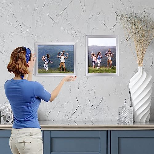 Giftgarden 8x10 Picture Frame Silver Set of 12, Multi Modern 8 by 10 Photo Frames Bulk for Wall or Tabletop Display - Image 5