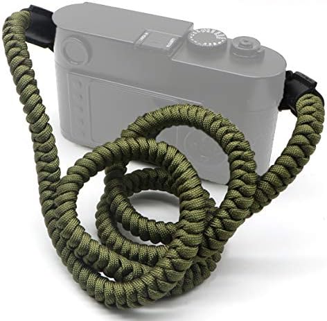 Paracord Woven Camera Neck Shoulder Strap Belt Hand Compatible with Canon Nikon Sony Olympus Pentax Fujifilm Panasonic SLR DSLR Digital Mirrorless Cameras 42 inch Green - Image 4