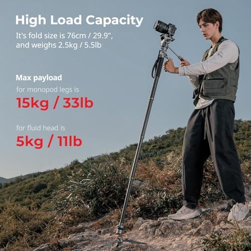 SmallRig 68.9"/ 175cm Carbon Fiber Video Monopod for Camera - Image 3