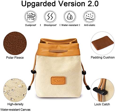 S-ZONE Soft Camera Bag DSLR Insert Handbag Drawstring Lens Case - Image 2