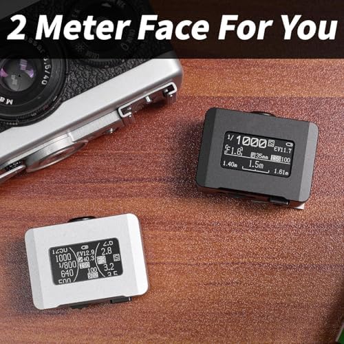30°FOV High Precision Ambient Light Digital Exposure Meter,Film Camera Light Meter,OLED Display,Cold & Hot Shoe Mount,ISO Aperture Shutter Adjustable, for Outdoor Photography(Black) - Image 7