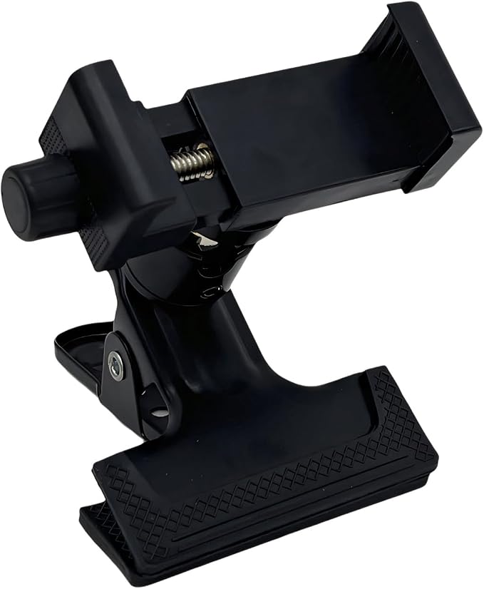 Universal Clamp Mount Phone and Camera Holder, Black, 2Pack | Adjustable Spring Clip Stand, Camera Bracket - Image 8
