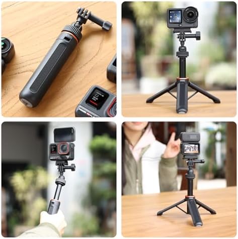 VRIG Mini Selfie Stick Tripod Stand for GoPro Hero 13 12 11 10 9,360 Portable Vlog Camera Selfie Stick Handle Grip Monopod for Xtra Edge Pro, Insta360 X5,DJI Osmo Action 6/5pro/4,Osmo Nano Accessories - Image 7