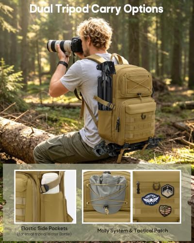 RAINSMORE Camera Backpack, DSLR/SLR/Mirrorless Tactical Camera Bag Cases - Image 5