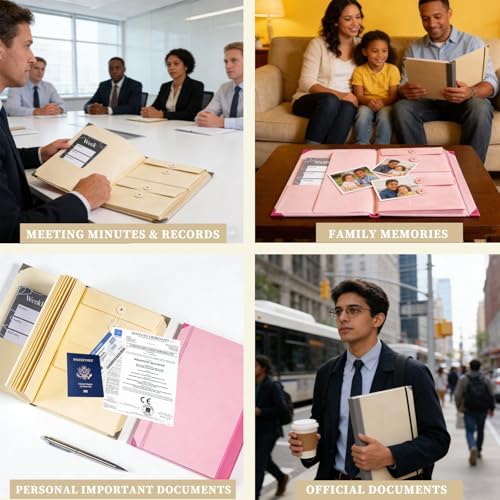 The Life Book Document Organizer - Binder for Important Documents with Labels, in Case i Die Binder, Accordion Expanding File Folder for Important Papers/Passports/Birth Certificates (Pink) - Image 6