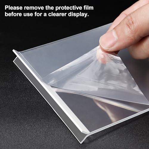 Acrylic Sign Holder 4x6, 16 Pack Clear Double Sided Clear Table Menu Vertical Display Stand Desktop Display Stand Paper Holder Table Sign Holder Suitable for Restaurants Office Store Show Fair - Image 5