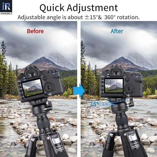 INNOREL Tripod Leveling Base, LB60 Leveling Base Half Ball with Offset Bubble Level and Bubble Level Bag for Canon, Nikon and Other DSLR Cameras with 1/4" Thread, Tripods and Monopods with 3/8" Thread - Image 5