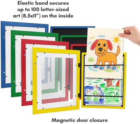 Americanflat 8.5x11 Changeable Kids Art Frame 4-Pack - Primary Colors - Image 5