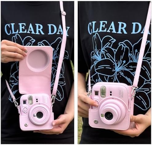 CAIYOULE Camera Case for Fujifilm Instax Mini 13 Instant Film Camera, Pink - Image 7