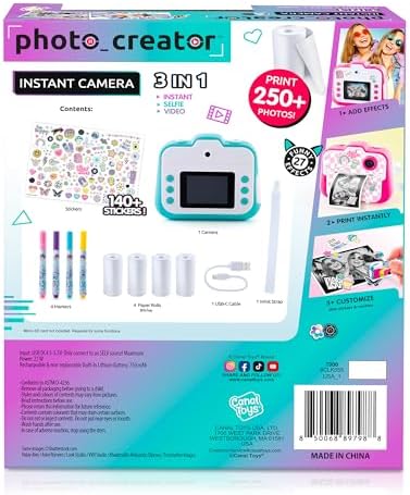 Photo Creator 3-in-1 Instant Camera for Kids – Pink; Camera, Instant Printer & Photo Booth with Fun Frames & Filters - Image 3