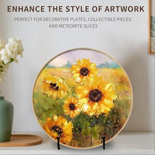 Birity 5PACK 10 Inch Square Black Metal Display Stands Plate Holder Display Stands for Picture, Decorative Plate, Book, Photo Easel, Artistic Work,Decorative Plate,Photo and Platter,Tabletop Art - Image 2
