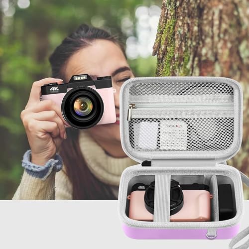 Leayjeen Vlogging Camera Case for Duluvulu/VJIANGER/Gavonde - Purple - Image 6