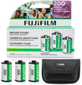 Fujifilm 200 Color Negative Film (35mm, 36 Exposures, 3-Pack) Bundle with Fabble 3-Roll Protective Film Vault Storage Case, Durable Travel Organizer for 35mm Film Rolls for Professional Use by FUJIFILM