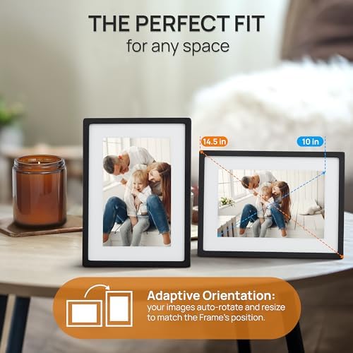 Skylight Digital Picture Frame, Load from Phone Capability, 10" Gold - Image 6